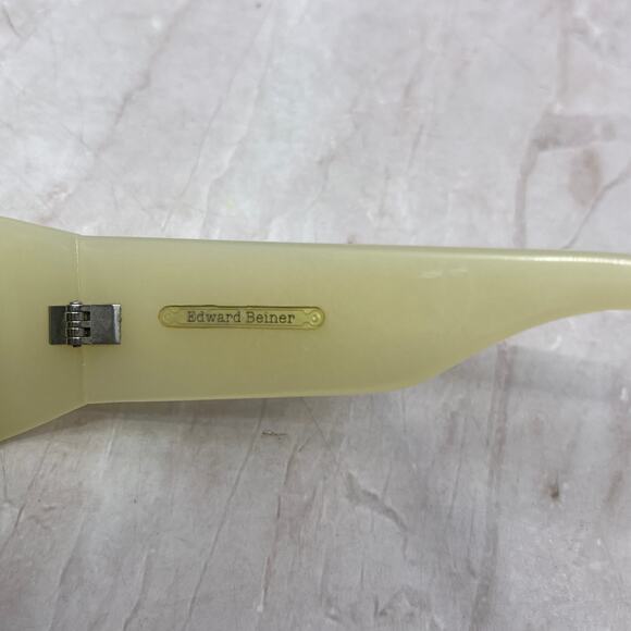 Vintage Edward Beiner Chunky 55-21-120 Opal Glasses Eyeglasses Frames TH9-G2-2 - Picture 4 of 5